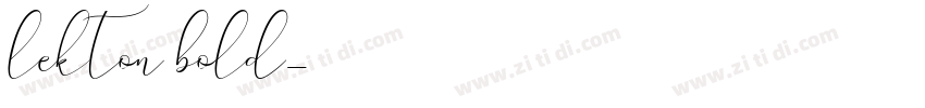 lekton bold字体转换